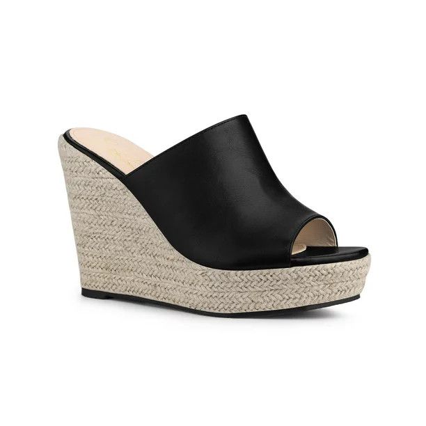 Perphy Open Toe Espadrille Wedge Heel Platform Slide Sandal for Women | Walmart (US)