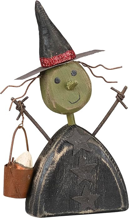 Primitives by Kathy Vintage Style Chunky Witch Sitter Halloween Figurine New | Amazon (US)