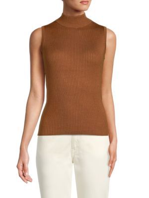 Ribbed Mockneck Shell Sweater | Saks Fifth Avenue OFF 5TH