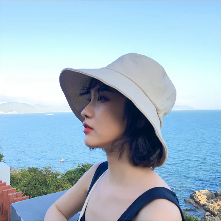 Bucket Hat, Summer Travel Beach Sun Hat, Bucket Hat for Women Men Cotton Unisex Foldable Fisherma... | Walmart (US)