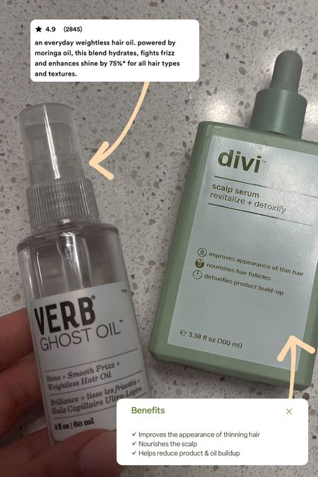Hair oils I’ve been using — I’ve used Divi for a while now and LOVE it! I’ve seen so much growth + more thickness since using it! The ghost oil is newer to me so I’m excited to try it out! 

#LTKbeauty