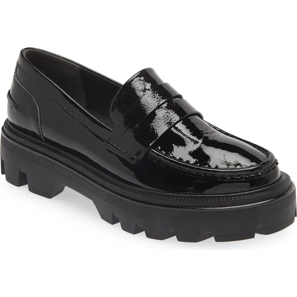 rag & bone Quinn Platform Penny Loafer in Black Patent at Nordstrom Rack, Size 5.5Us / 35Eu | Nordstrom Rack