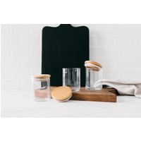 Bamboo Spice Jars, Wooden Lid Glass Jar With Lid, 200 Ml | Etsy (US)