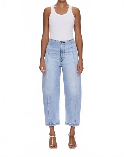 Blair High Rise Seamed Barrel Jean In Pristine | Shop Simon