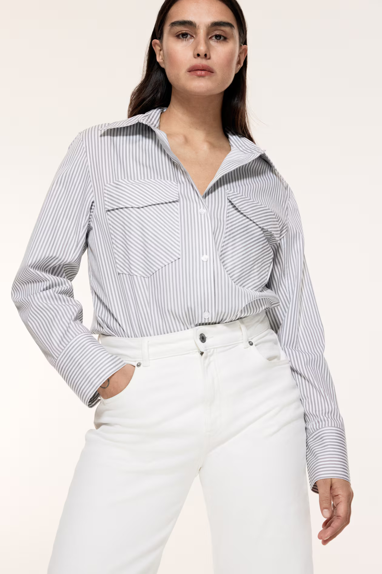 Fitted Poplin Shirt | H&M (US + CA)