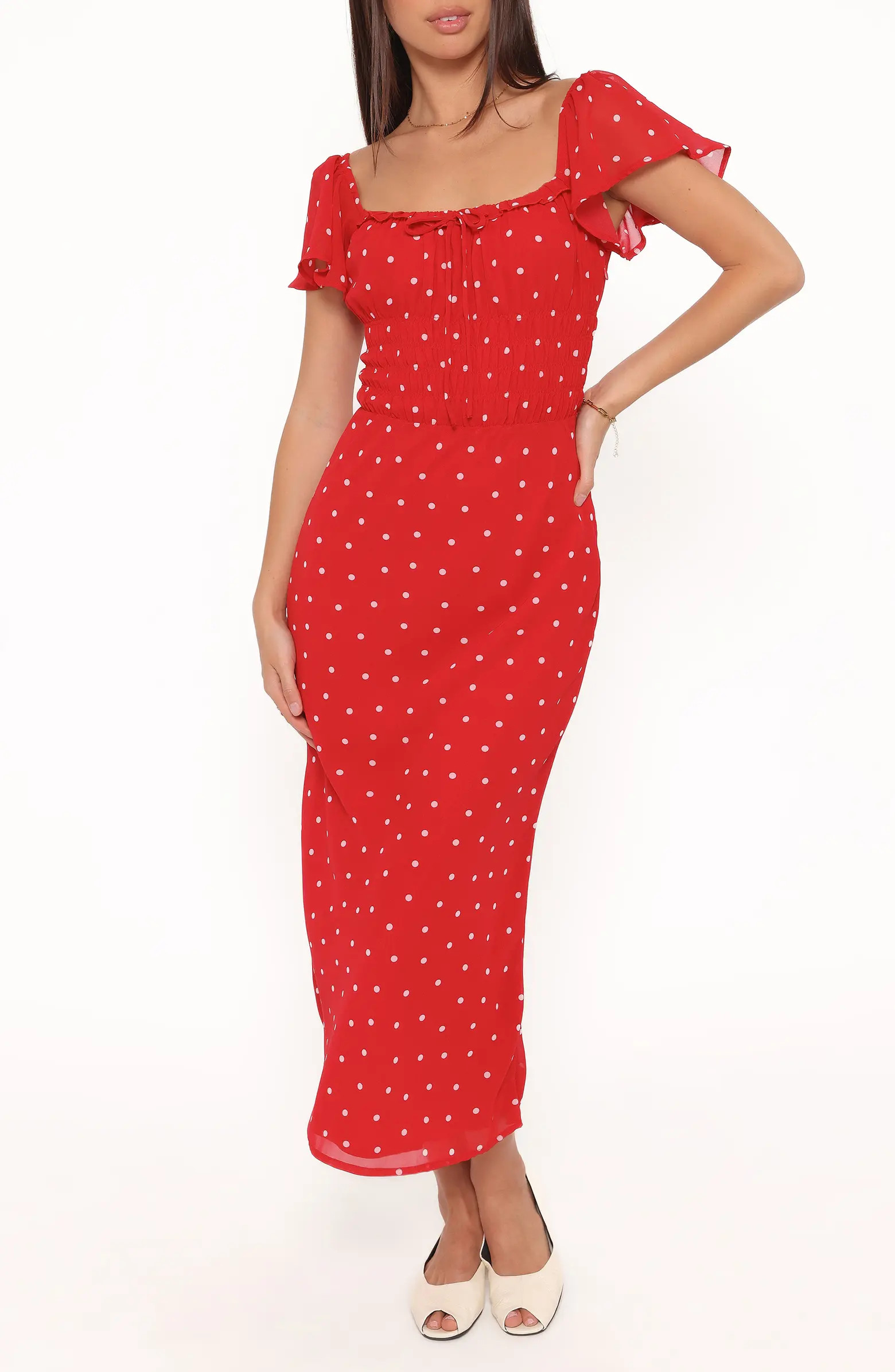 Sherrie Polka Dot Midi Dress | Nordstrom