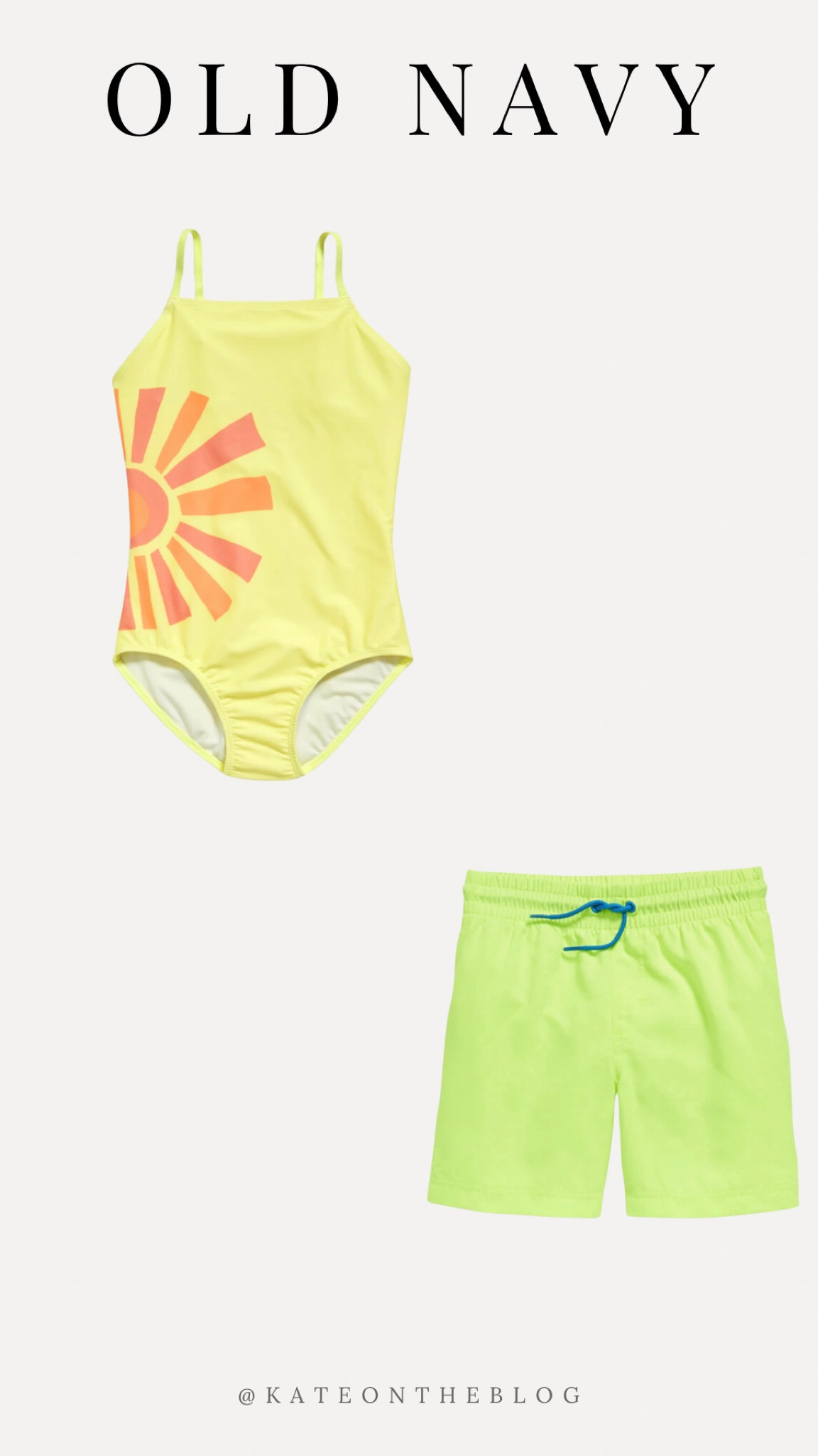 Kids neon swimsuits for safe swimming on sale at old navy! 

#LTKkids #LTKSpringSale #LTKsalealert