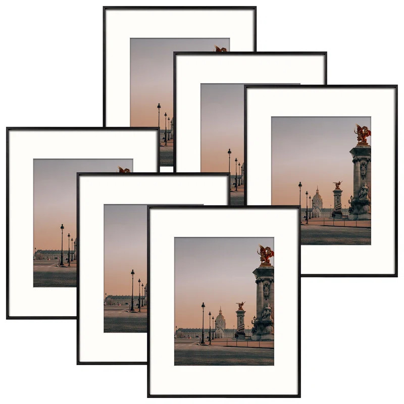 Ailise Gallery Wall Frame Set, Classic Metal Picture Frames for Wall or Tabletop Display | Wayfair North America