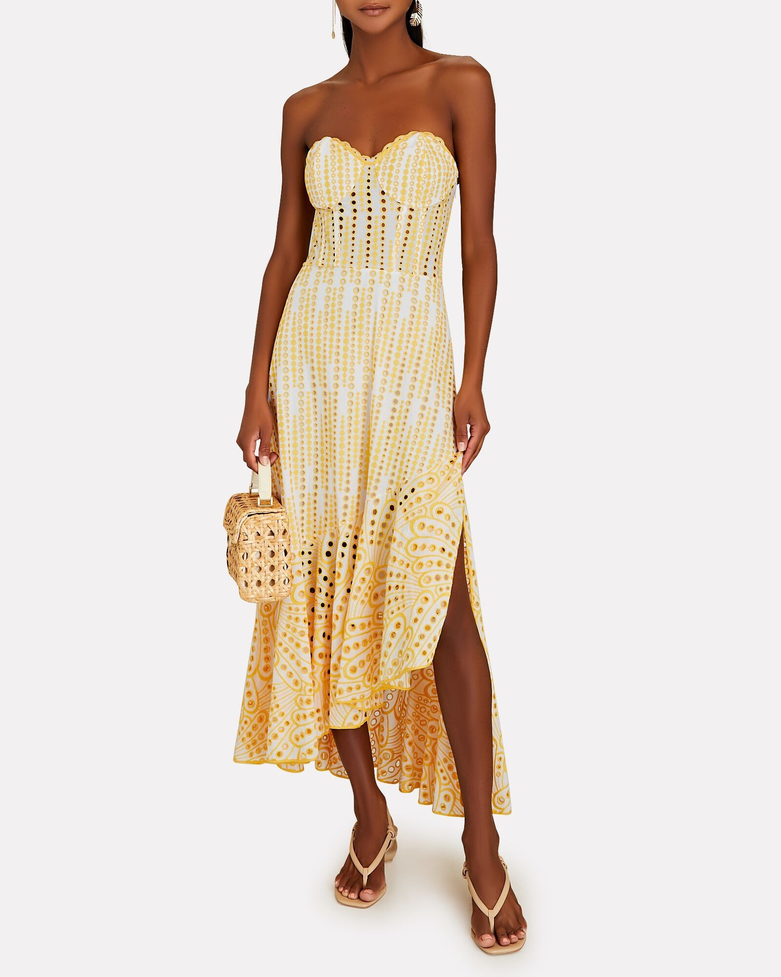 Aurora Strapless Bustier Midi Dress | INTERMIX
