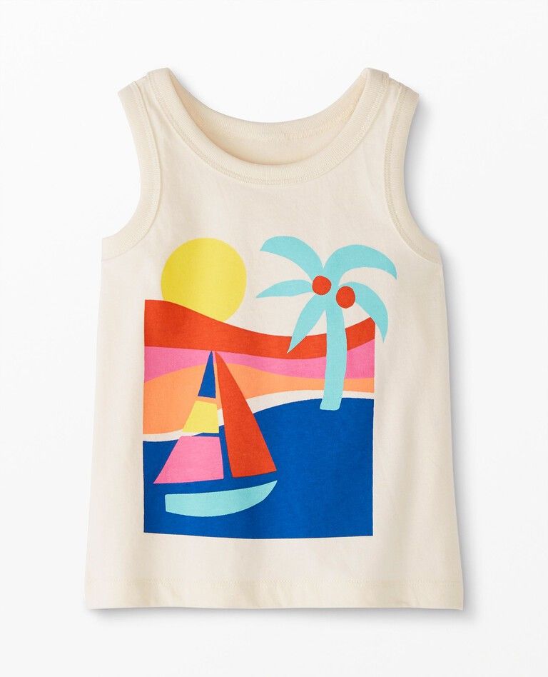 Graphic Tank In Cotton Jersey | Hanna Andersson