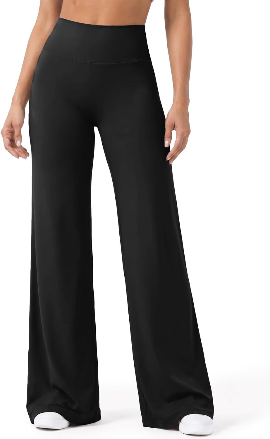 Sunzel Women's No Front Seam High Waisted Straight Wide Leg Yoga Pants | Amazon (US)