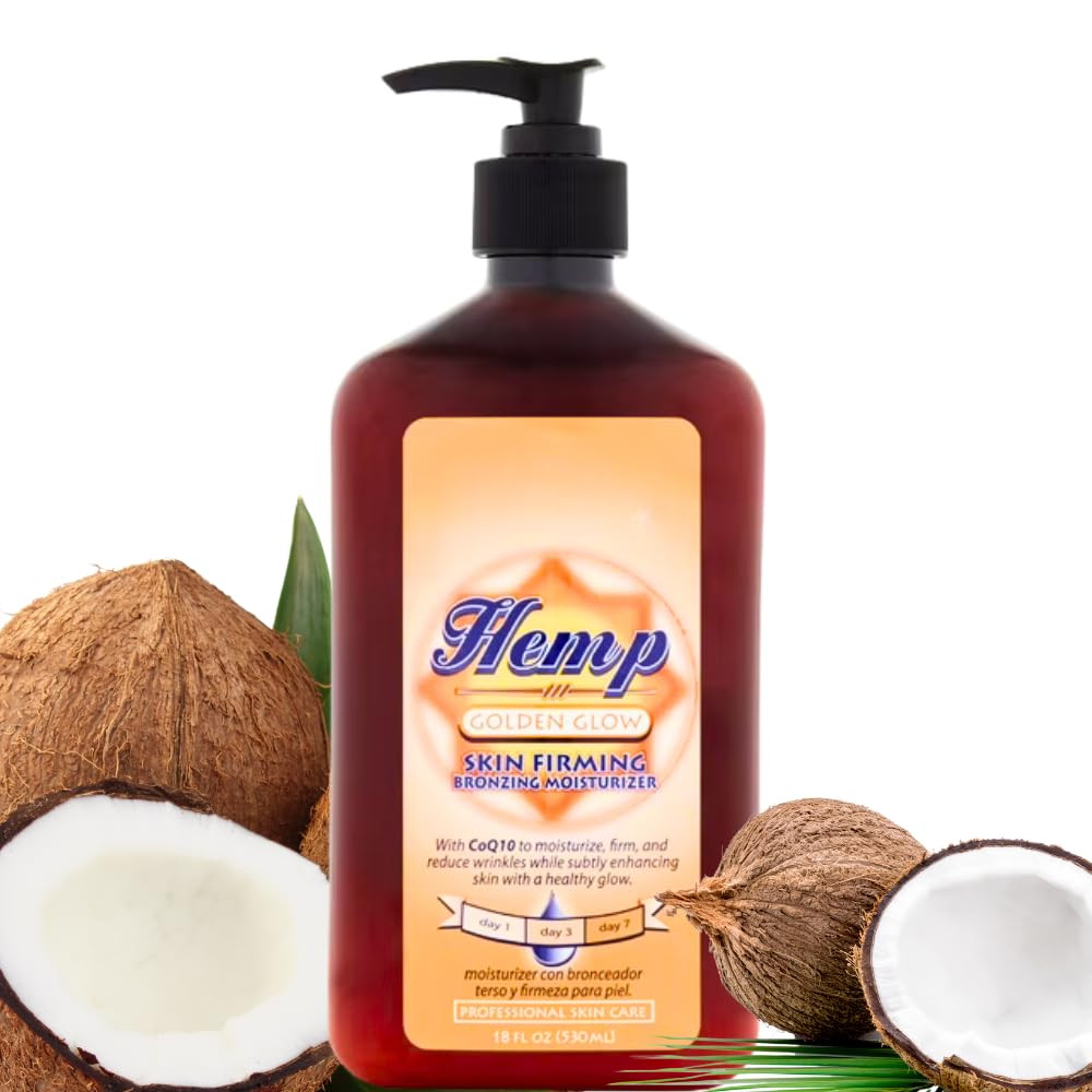 Hemp Golden Glow Bronzing Moisturizer for Dry Skin, Firming Formula, 18 fl oz | Amazon (US)