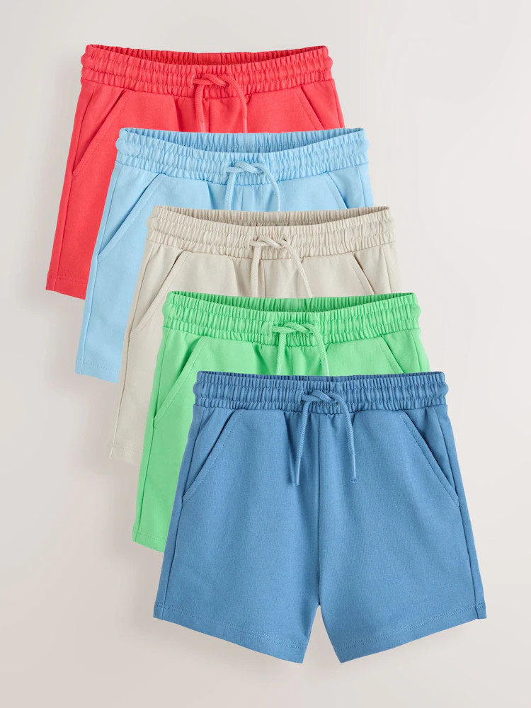 Red/Green Jersey Shorts 5 Pack (3mths-7yrs) | Next US