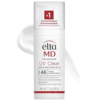 EltaMD UV Clear Face Sunscreen SPF 46, Oil-Free Sunscreen with Zinc Oxide, Dermatologist Recommen... | Amazon (US)
