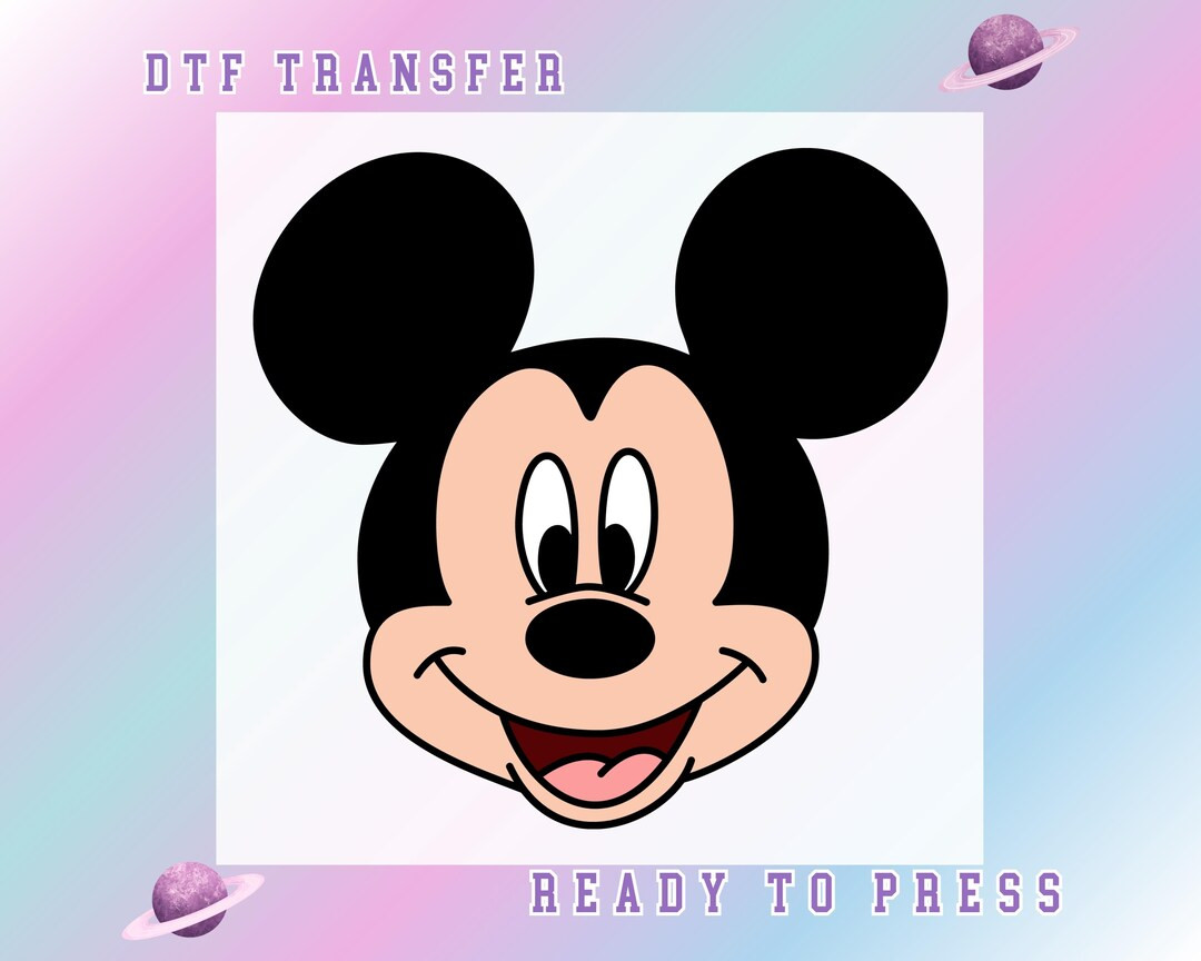 Disney Mickey and Friends DTF Transfer, Mickey Mouse Face Retro Disney Character Ready to Press, ... | Etsy (US)