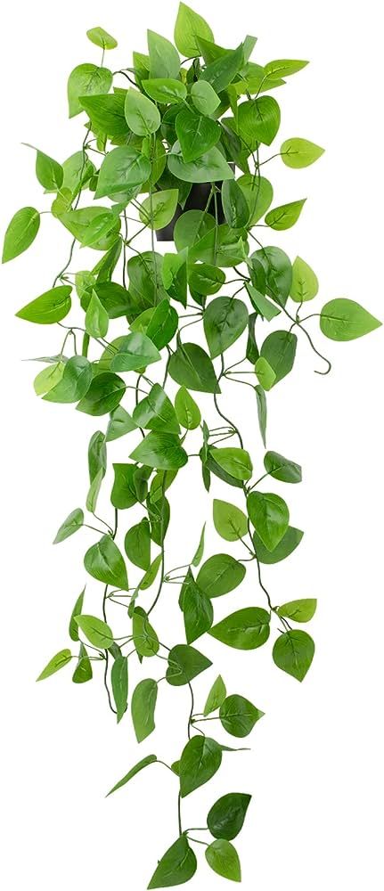 LOYWREE Small Fake Hanging Potted Plant, 37.7in Artificial Potted Plant Faux Ivy Vine Plant Hangi... | Amazon (US)