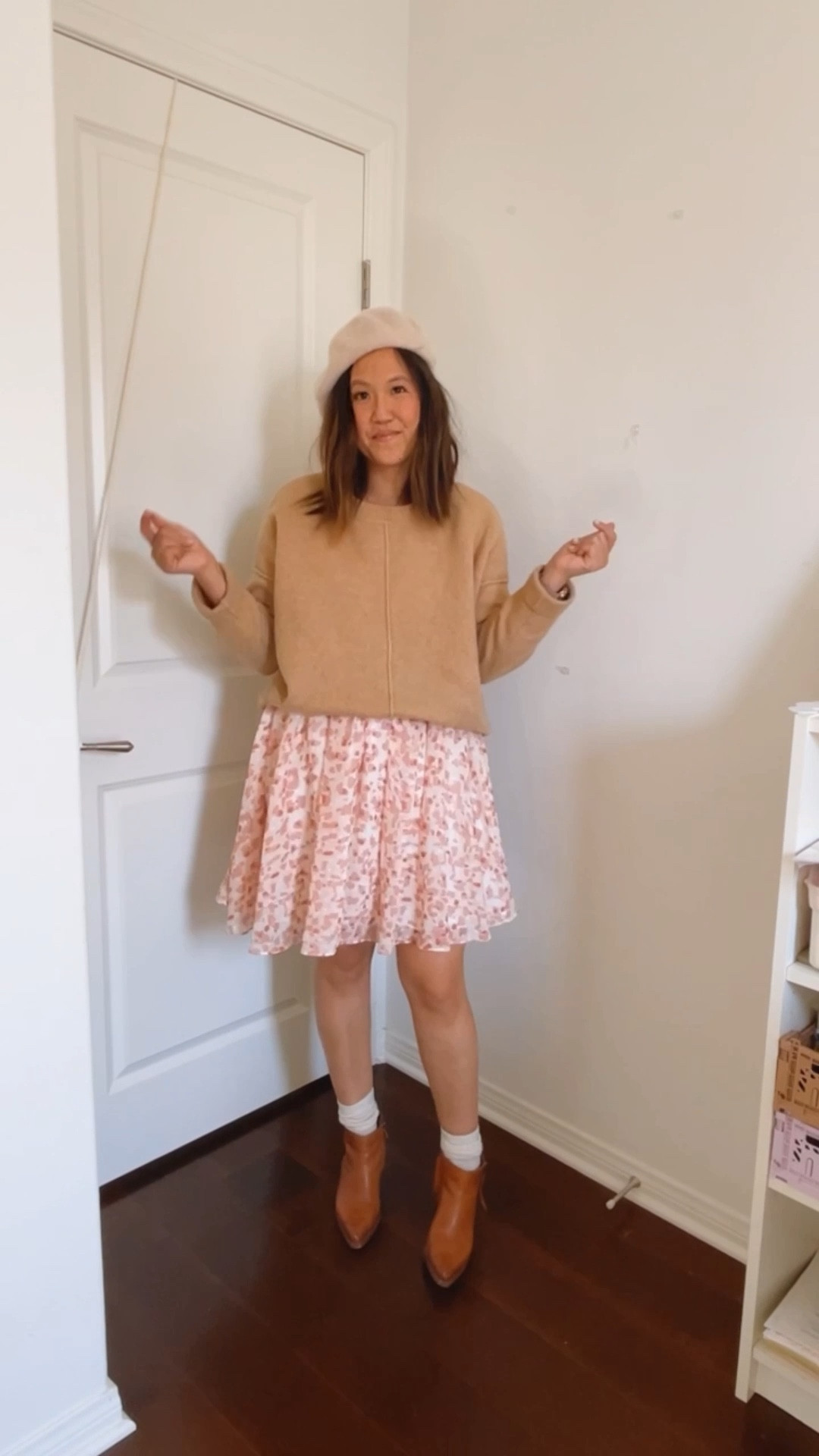 beret styling + using your spring summer dresses in the fall (or add tights for winter) 

#LTKSeasonal #LTKHoliday #LTKstyletip