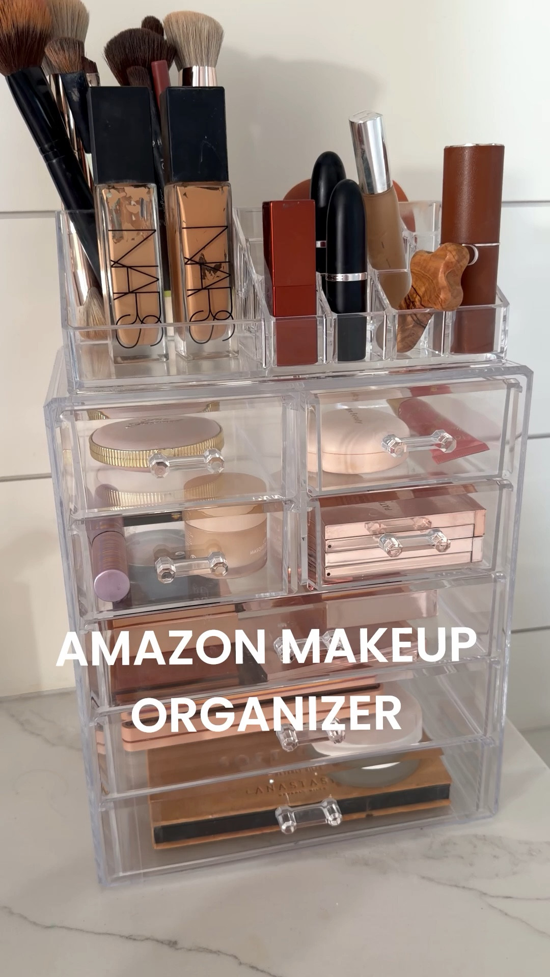 I made my vanity a little less cluttered with a more efficient Amazon makeup organizer. I had a large larger one that I now keep in the linen closet for all of the extras and backstock, but this is much more practical for daily use.

#LTKHome #LTKOver40 #LTKBeauty