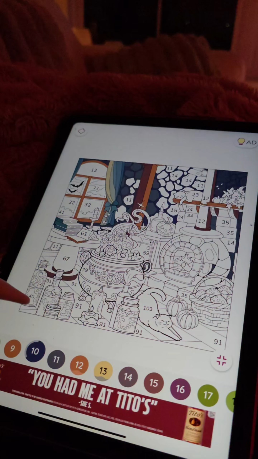 One of my favorite pastimes is color by number on my iPad. This inexpensive tablet pen makes it easy to select the tiniest number. App I’m using is Happy Color.