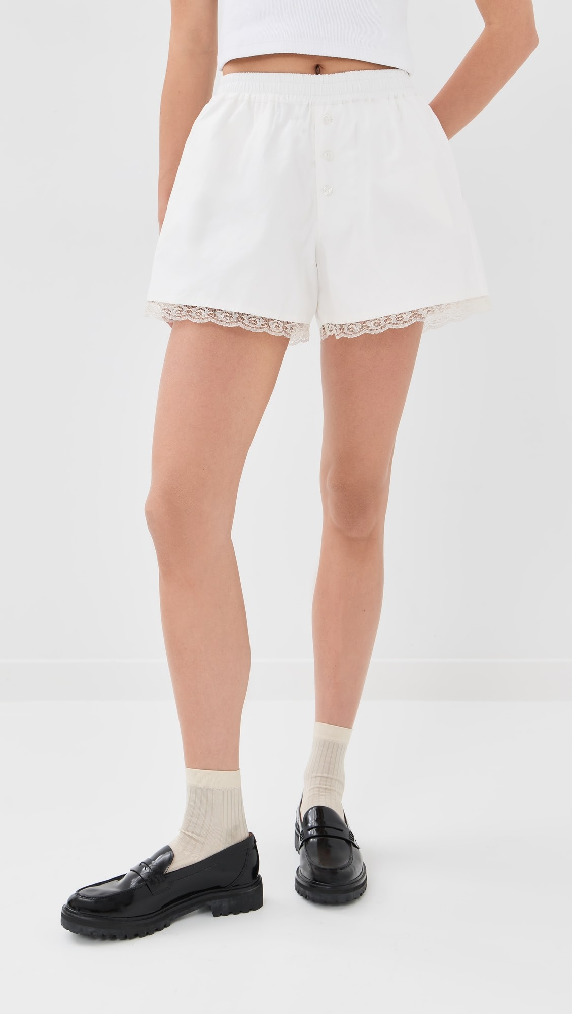 Winnie Lace Trim Boxer | Shopbop