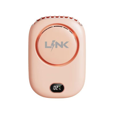 Link Travel Neck Fan: Rechargeable Fan, 3 Speeds, Quiet & Lightweight with Lanyard, Clip & Stand. Perfect for Travel, Chores, Work, & More  - Pink | Target