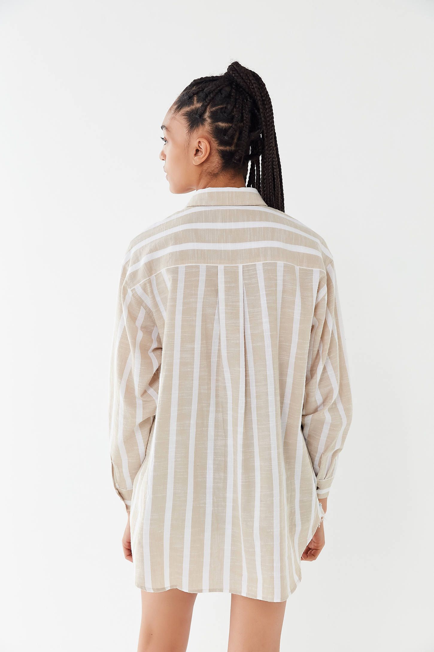 UO Cassidy Cotton Button-Down Shirt | Urban Outfitters (US and RoW)