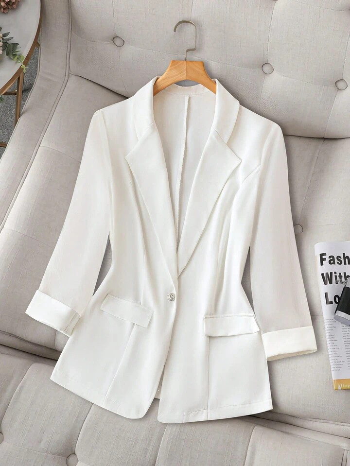 Franclia Women's Stylish Long Sleeve Patchwork Design Blazer For Summer Graduation,Back To School,Teacher Outfits For Women Winter Fall Autumn | SHEIN