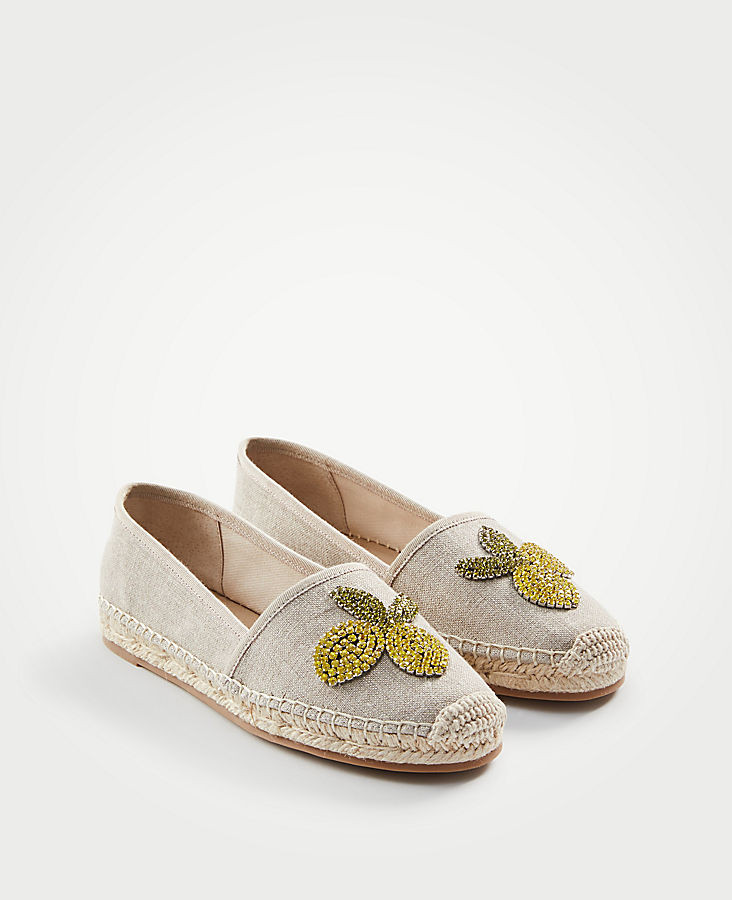 Izzie Lemon Stone Espadrilles | Ann Taylor (US)