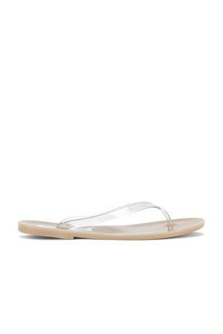 Christopher Esber Jo Flip Flop in Dune & Clear - Taupe. Size 38 (also in 37). | FWRD 