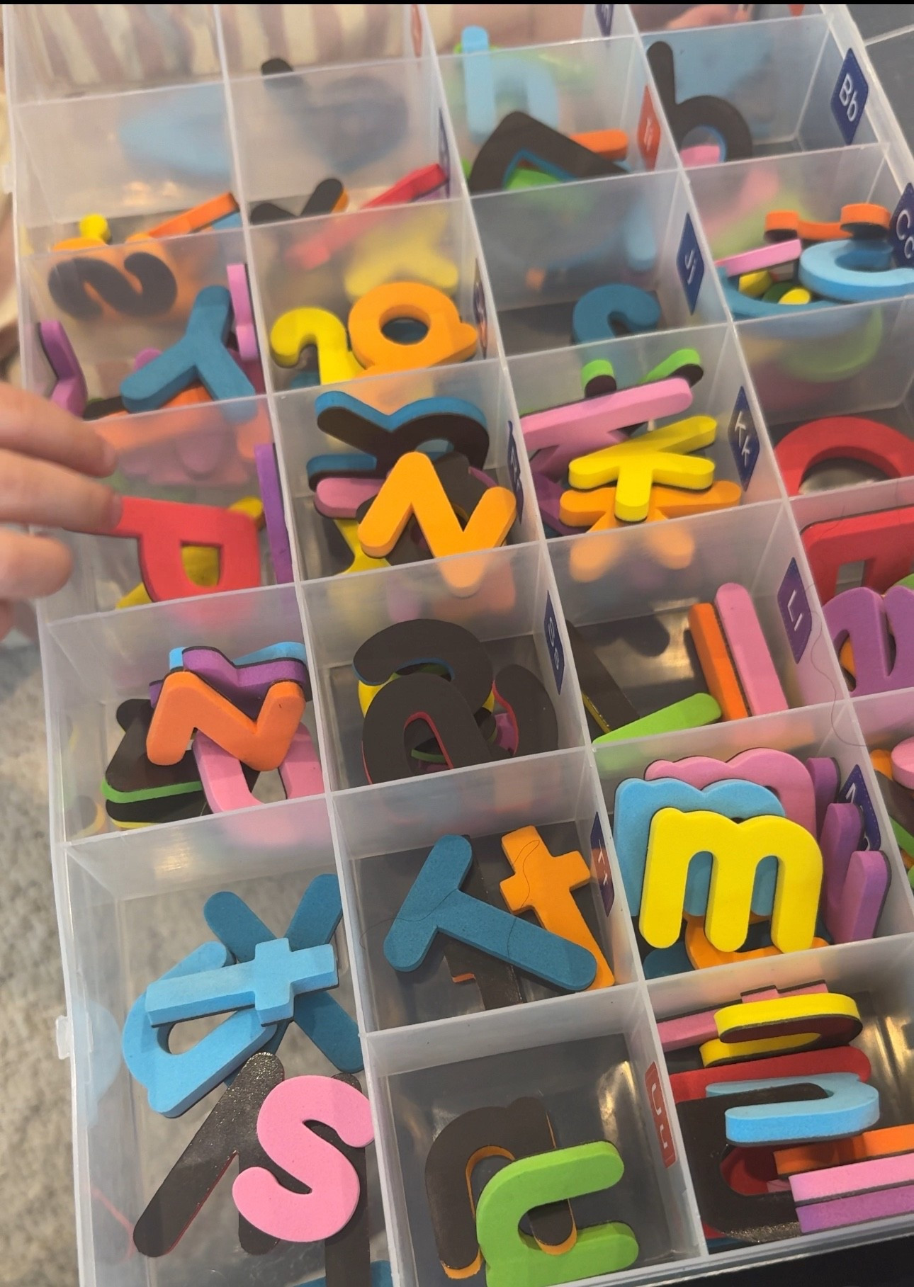 This letter set is amazing! Going to start bringing everywhere we travel because she literally played with it for over an hour and my girl is not one to sit still for long. Such a mom win 