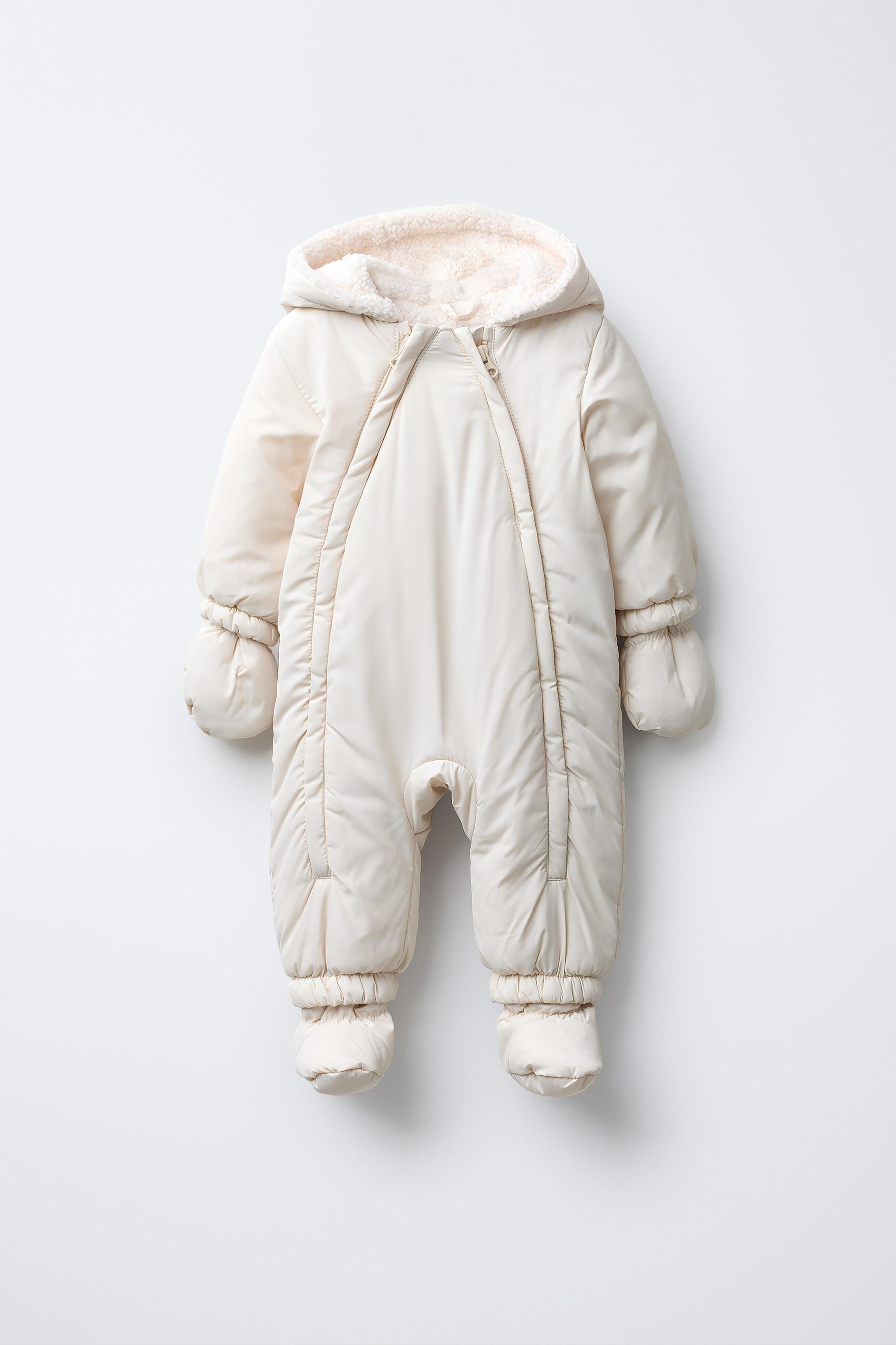 NYLON ROMPER WITH DETACHABLE MITTENS AND BOOTIES | Zara US