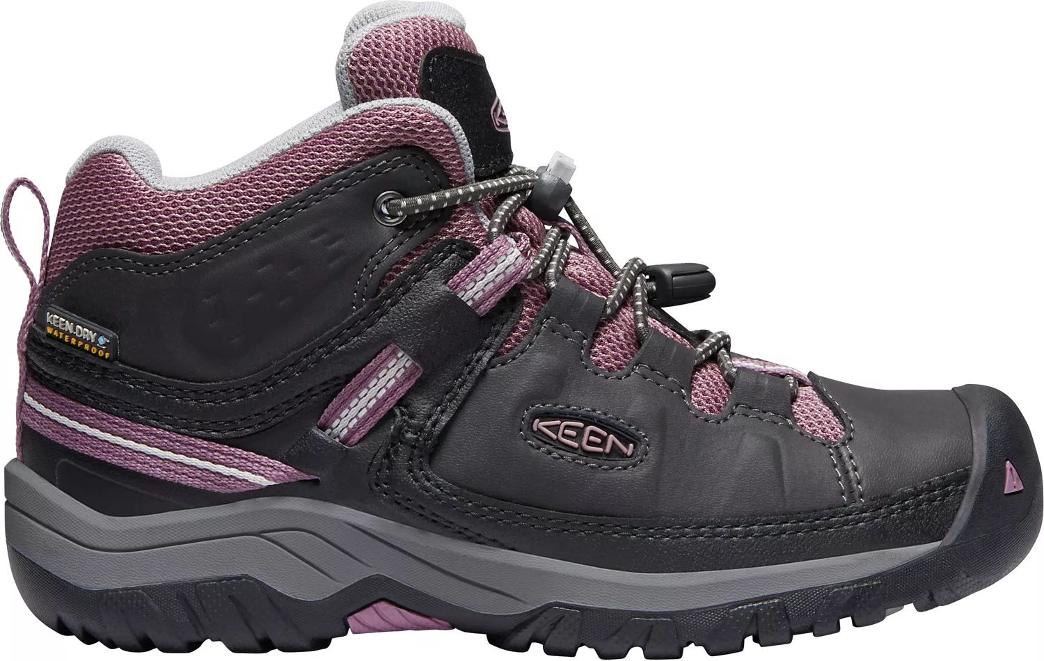KEEN Kids' Targhee Mid Waterproof Hiking Boots, Black | Dick's Sporting Goods