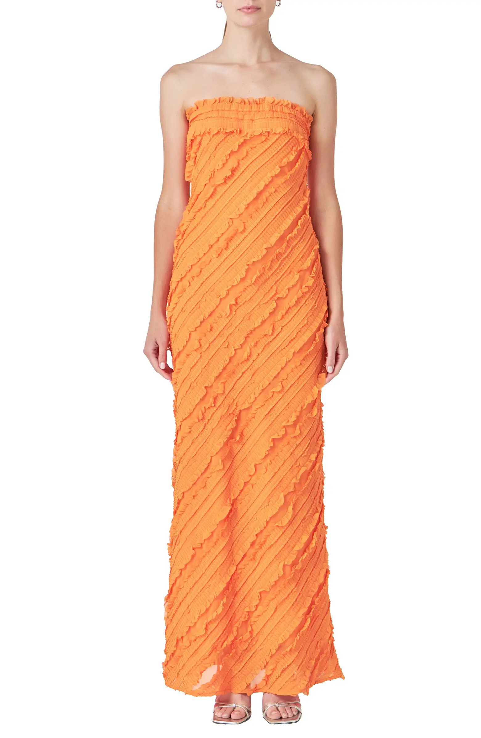 Ruffle Strapless Maxi Dress | Nordstrom