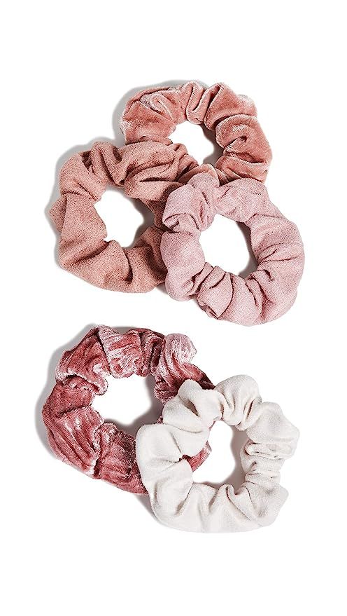 Kitsch Velvet Scrunchies for Hair, Hair Scrunchies for Women, Scrunchy Hair Bands, 5 Pack (Blush/... | Amazon (US)