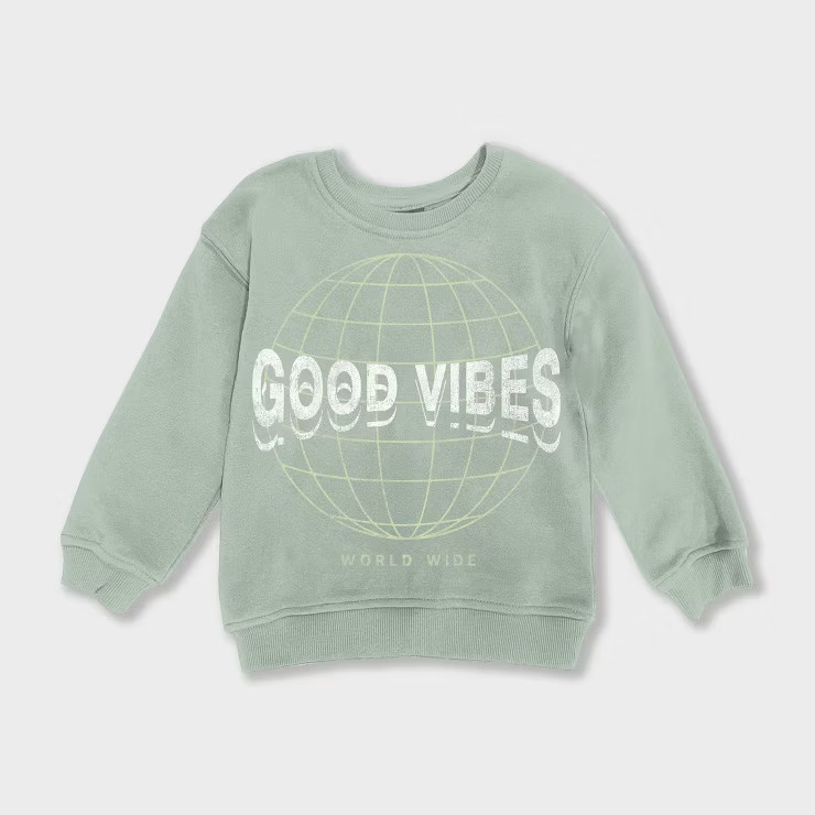 Grayson Mini Toddler Boys' French Terry Pullover Sweatshirt - Green | Target