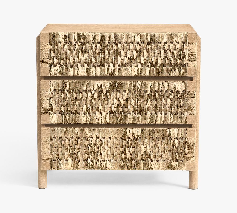 Bolinas 3-Drawer Woven Dresser (35") | Pottery Barn (US)