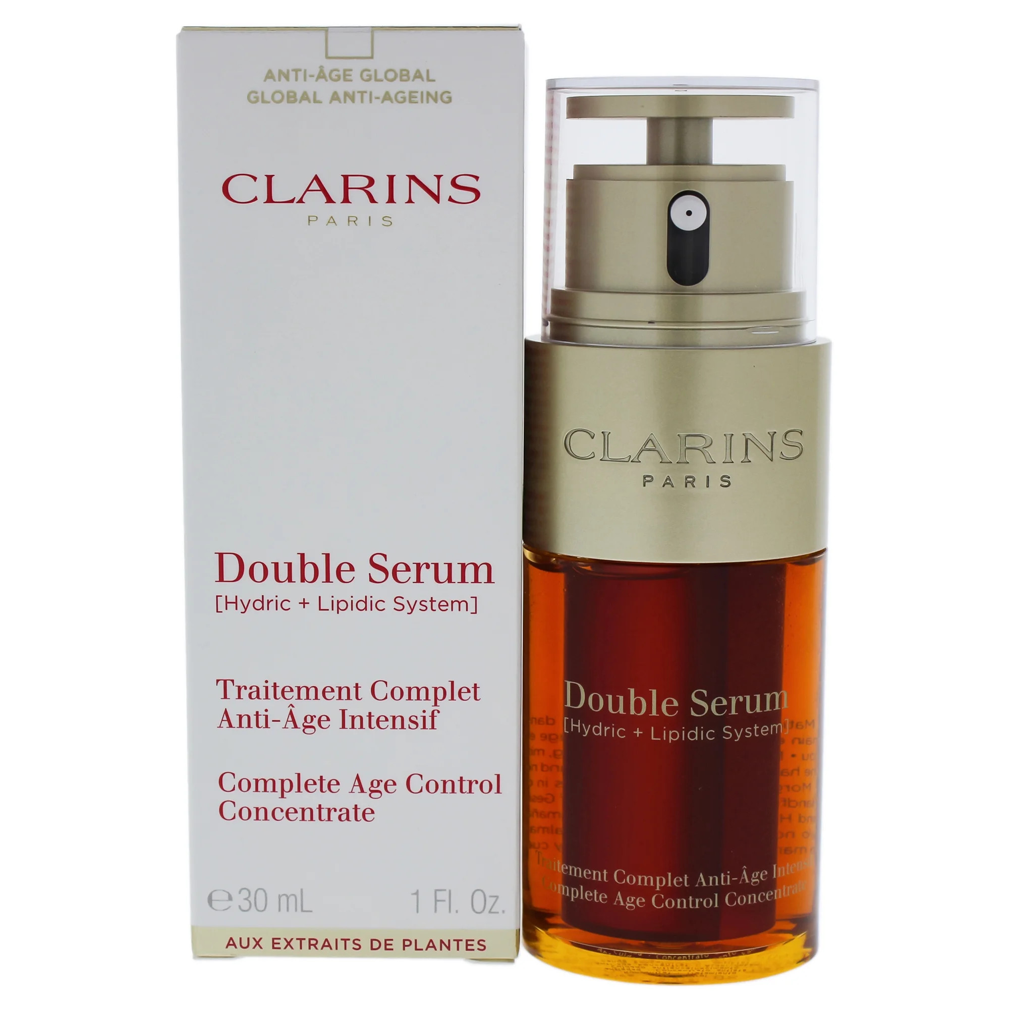 Double Serum Complete Age Control Concentrate by Clarins for Unisex - 1 oz Serum | Walmart (US)