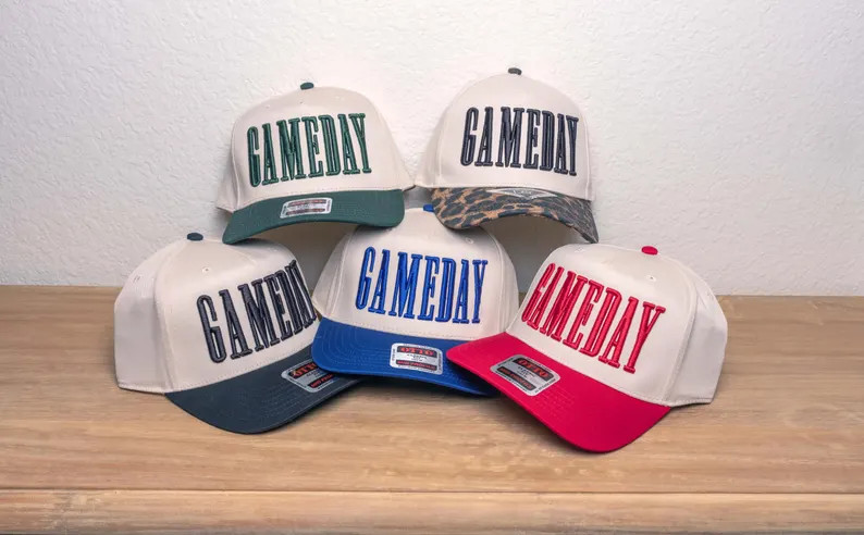 GAMEDAY, Puff/3d Embroidered Trucker Hat - Etsy | Etsy (Global)