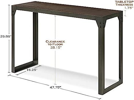 Landia Home Console Table, Rustic and Industrial Style, Oak Brown | Amazon (US)