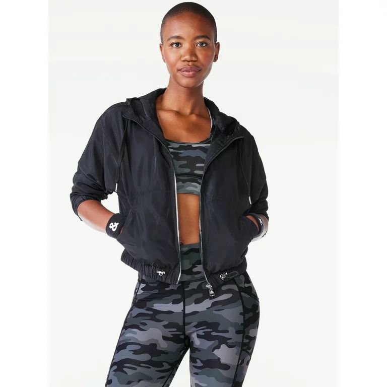 Love & Sports Women's Track Jacket with Hood, Sizes S-XXL - Walmart.com | Walmart (US)
