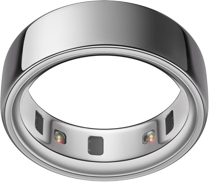 Oura Ring 4 - Silver - Size 8 - Smart Ring - Size First with Oura Ring 4 Sizing Kit - Sleep Track... | Amazon (US)