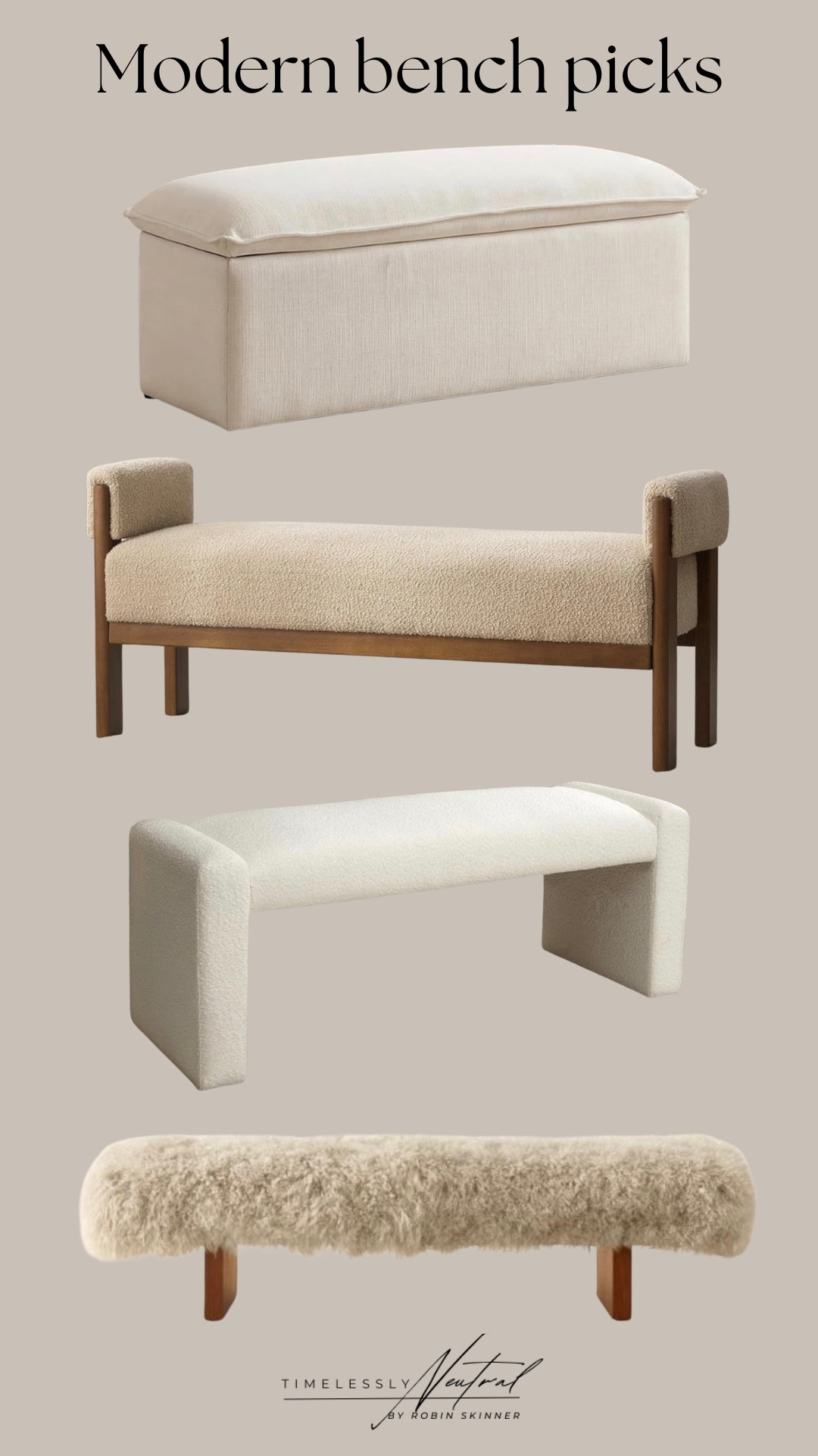 Neutral benches perfect for the end of your bed or a entryway 🤎
Shop below 👇

#LTKHome