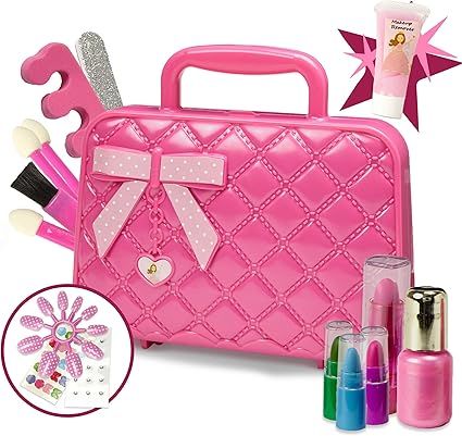 Toysical Kids Makeup Kit for Girl - with Make Up Remover - 30Pc Real Washable, Non Toxic Play Pri... | Amazon (US)