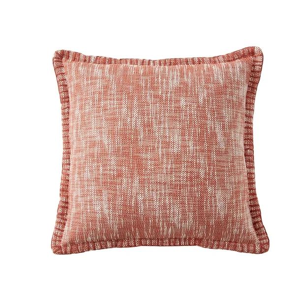 My Texas House Weston Woven Cotton Slub Square Decorative Pillow Cover, 20" x 20", Rust | Walmart (US)