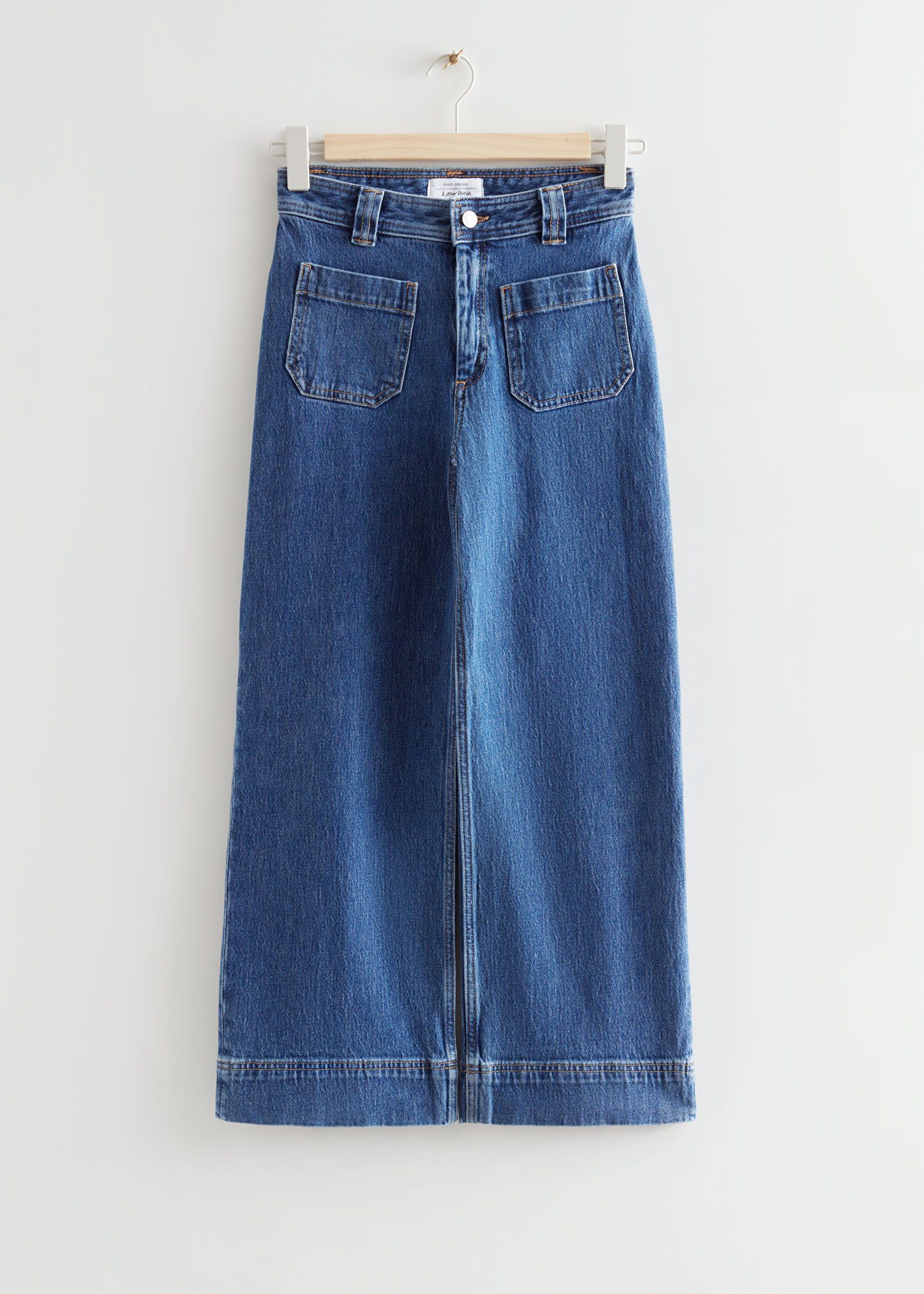 Wide Leg Cropped Patch Pocket Jeans | & Other Stories US