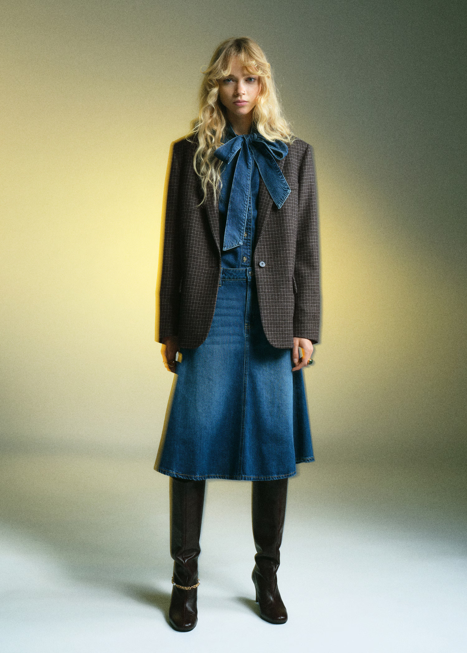 Wool check blazer | MANGO (UK)