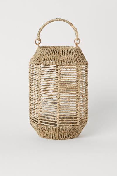 Large Seagrass Candle Lantern | H&M (US)