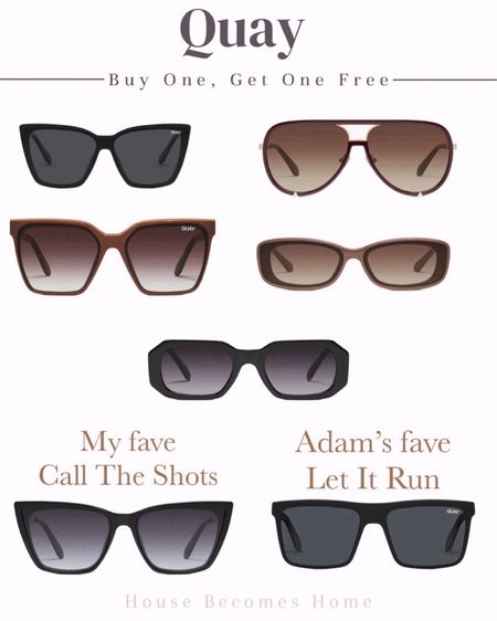 BUY ONE GET ONE FREE!! my favorite QUAY sunglasses are bogo this weekend! Perfect for Father’s Day!  

#LTKActive #LTKSaleAlert #LTKOver40