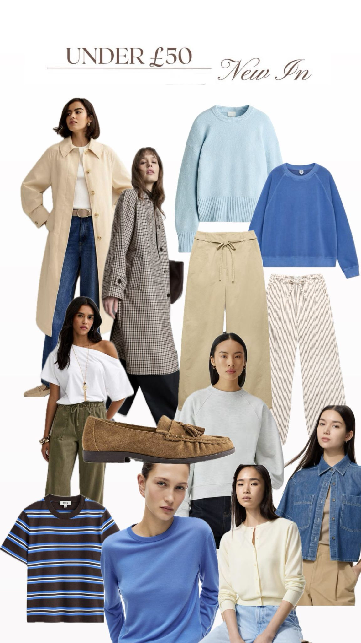 My Under £50 Top New In Payday Picks
Spring Dressing, Spring Colours, Knitwear, Trench Coat, Striped Tee, Khaki Cargos, Loafers 

 #LTKuk #LTKspring #LTKeurope