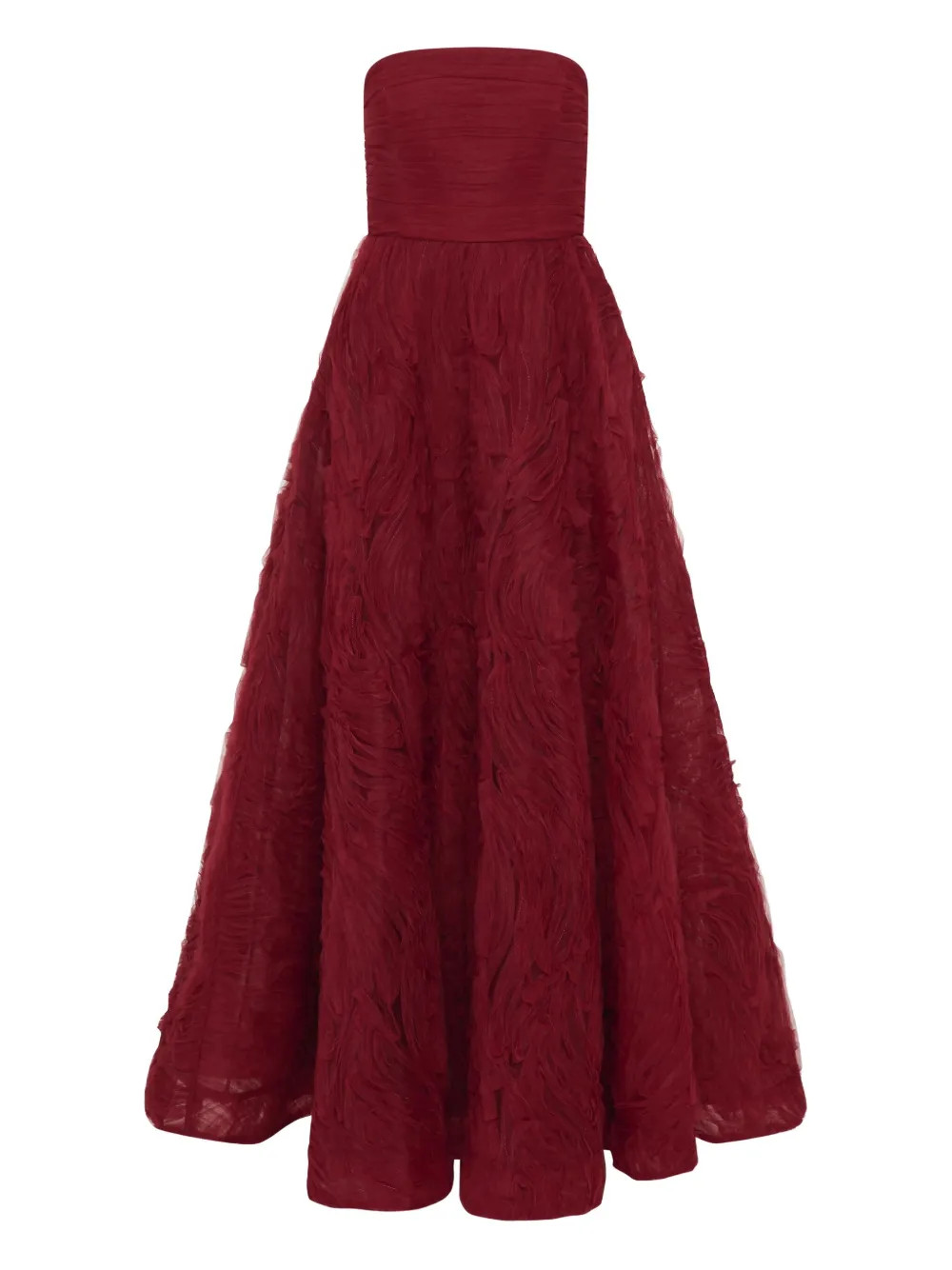 Rebecca Vallance Willow Strapless Ruffled Gown | Red | FARFETCH SI | Farfetch Global